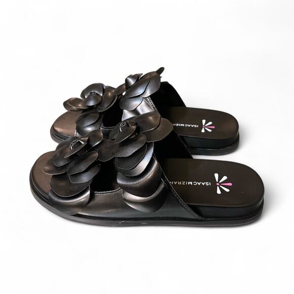Isaac Mizrahi Floral Flat Slide Sandals - Picture 3 of 10